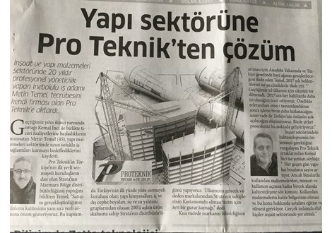 İstamonu Gazetesi son sayısında Proteknik Yapı'yı haber yaptı...